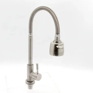 304 Stainless Steel Head Adjustable Pull-out Kitchen Faucet for Hot and Cold Water