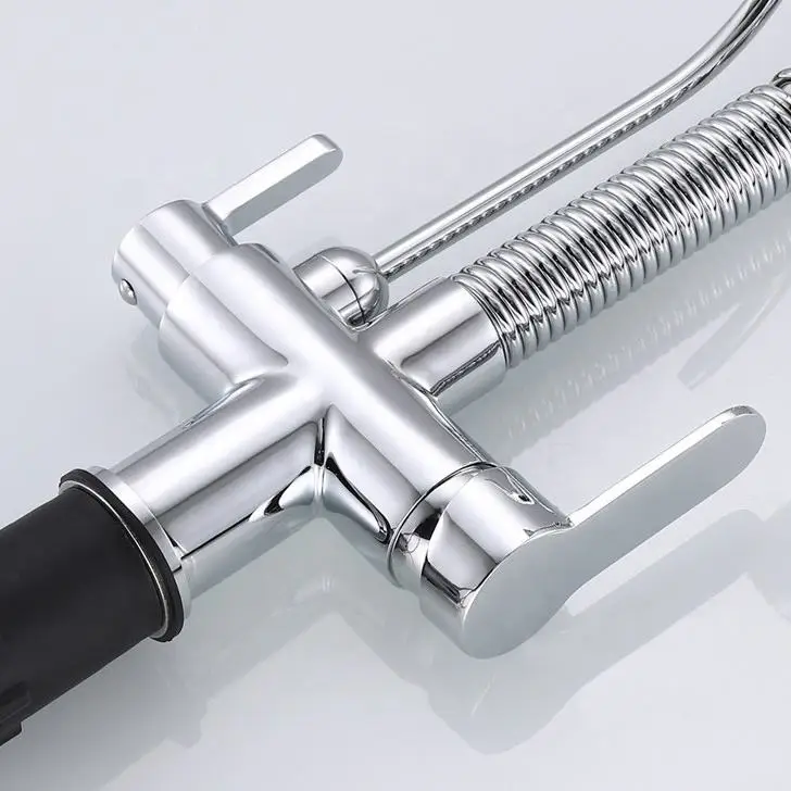 Modern Filter Kitchen Sink Faucet Spring Brass Rotating Folding Kitchen Faucet - Image 5