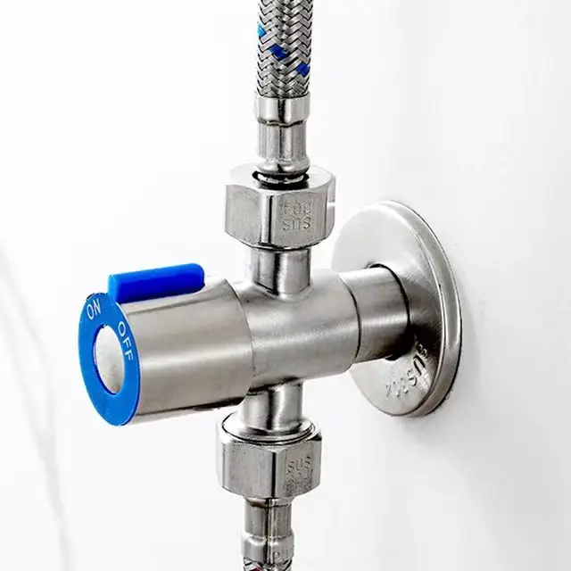 商用90度角阀马桶1/2不锈钢304双向水连接器浴室角阀