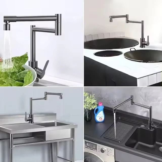 耐用的现代经典设计单手柄厨房水龙头SUS 304单孔水龙头 - Image 2