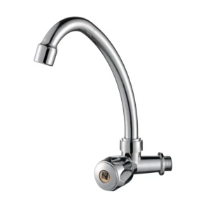 现代单孔厨房混音器水龙头黄铜塑料抛光冷水龙头