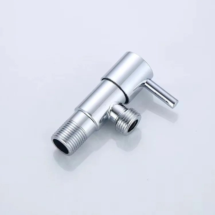 热销OEM耐用快速打开90度淋浴阀配件镀铬水SUS304 3/8 ”浴室角截止阀 - Image 3