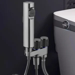 现代 ABS 塑料马桶配件套装，带增压冲水喷枪和坐浴盆喷头，适用于阳台浴室水龙头