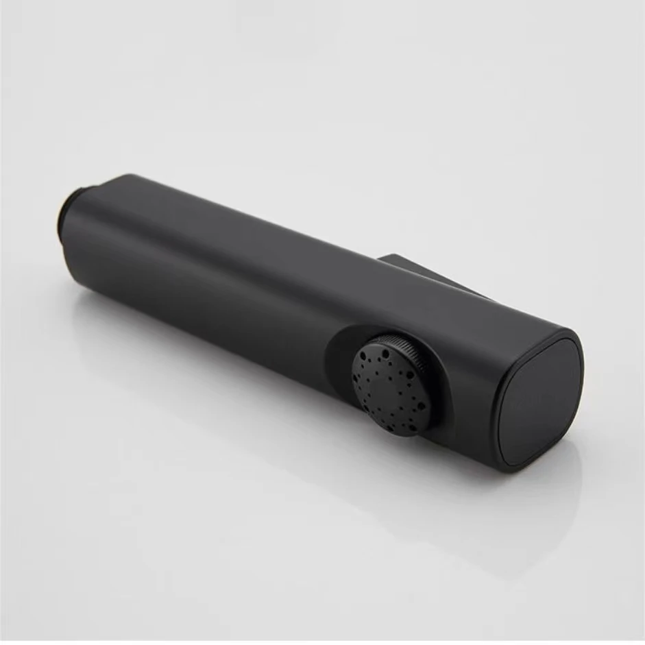 热黑色黄铜钢琴键马桶套装高级坐浴盆喷雾器一进二出G1/2角阀,带加压喷枪 - Image 5