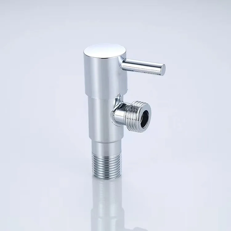 热销OEM耐用快速打开90度淋浴阀配件镀铬水SUS304 3/8 ”浴室角截止阀 - Image 2